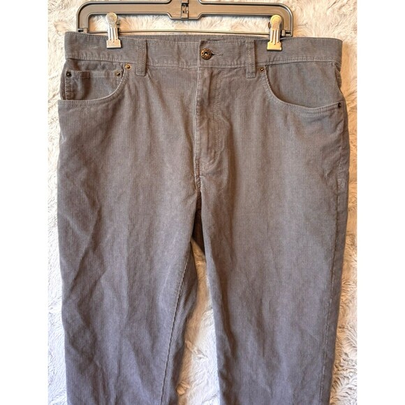 J Crew Pants Men's Corduroy 34 x 34 The Sutton Straight Fit Stretch‎ Gray Cotton - Picture 5 of 10